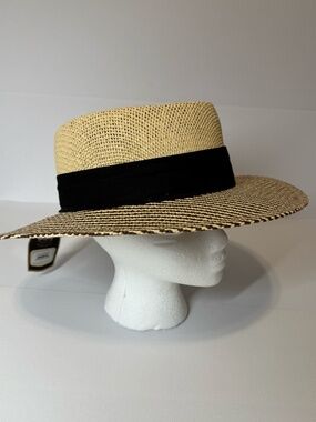 Scala Pro Series NWT Panama Style Sun Hat L/XL Two-Tone Toyo Cotton Blend